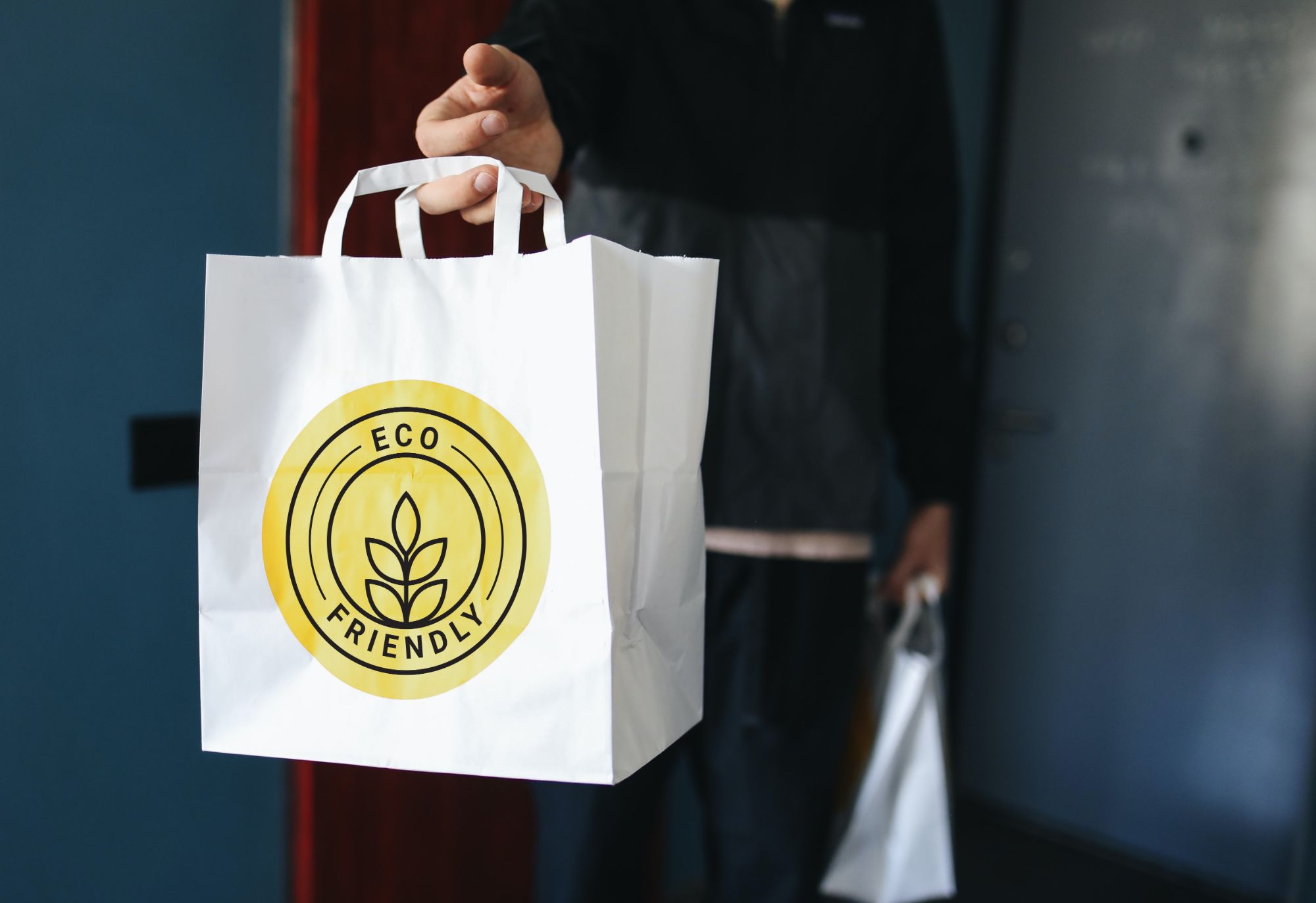 NEED CONTENT hand holding custom printed bag